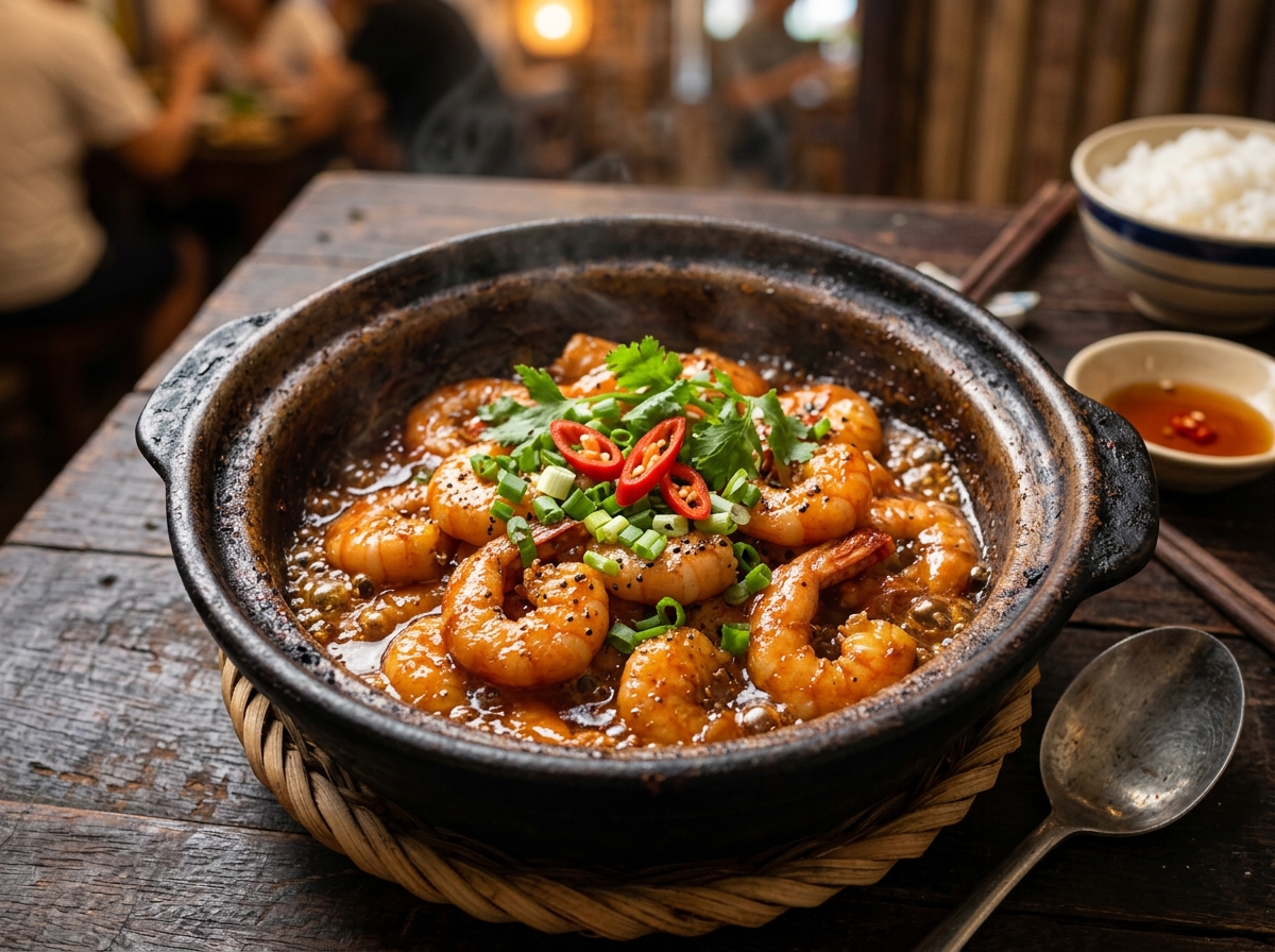 Shrimp claypot